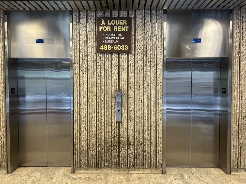 Lobby elevators — serving basement to 12th floor